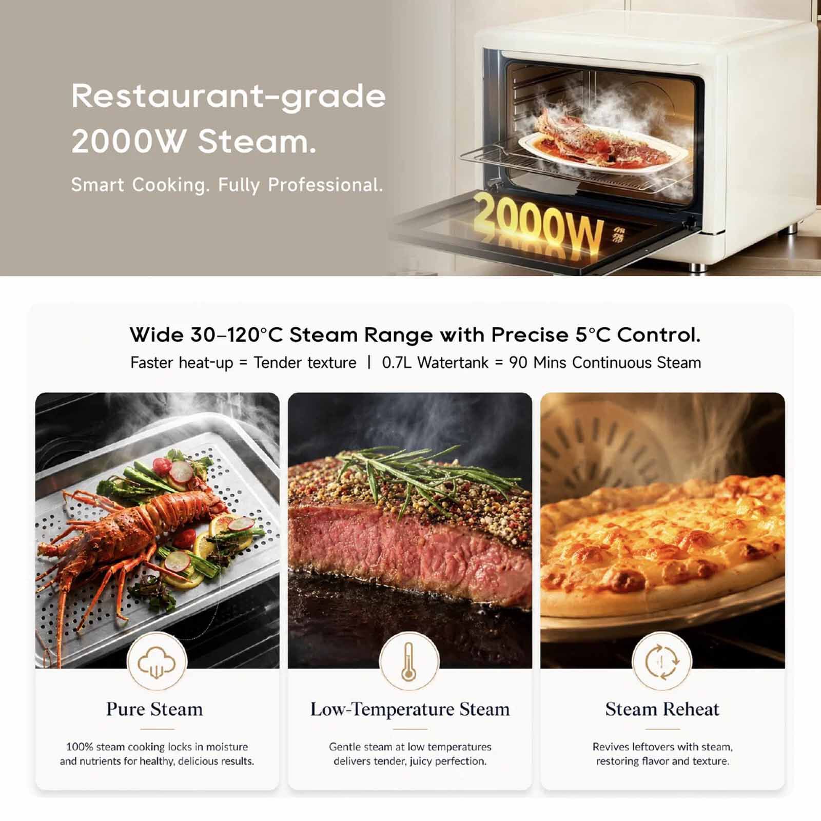 DREAME Combi Microwave Steam Oven (25l) DM-TM701-GL - Image 5