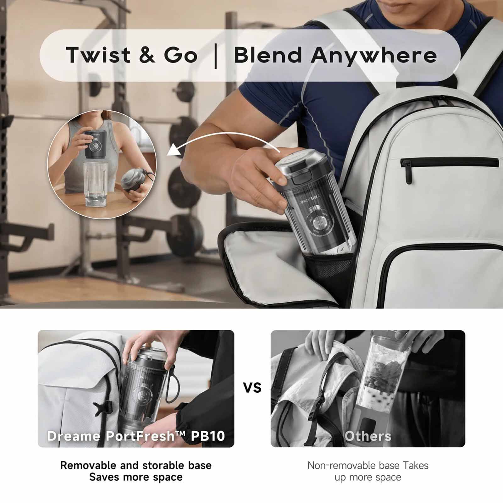 DREAME Pb10 Portable Blender - Grey DM-PB10-GY - Image 2